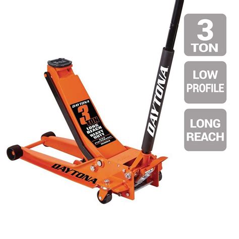 Jun 3, 2021 · Product Description. This professional jack with Rapid Pump lifts vehicles almost two feet off the ground - reaches working height in just 3-1/2 pumps. This heavy duty 3 ton car jack gets vehicles almost two feet off the ground. Dual piston Rapid Pump technology lifts most work loads in just 3-1/2 pumps. 